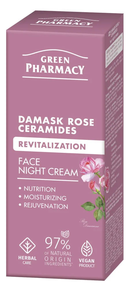 GREEN PHARMACY Damask Rose + Ceramides Revitalizing Night Cream 50 ml. - Kosmetika