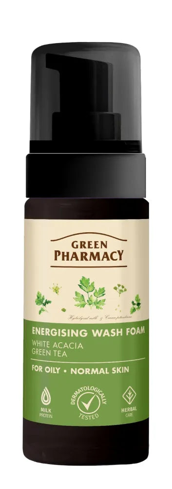 GREEN PHARMACY Energy foam wash for oily and normal skin 150 ml - Kosmetika