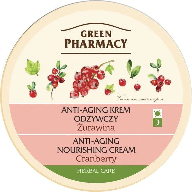 Green Pharmacy Herbal Cosmetics Anti-Aging Veido Kremas su Spanguolėmis 150ml - Kosmetika
