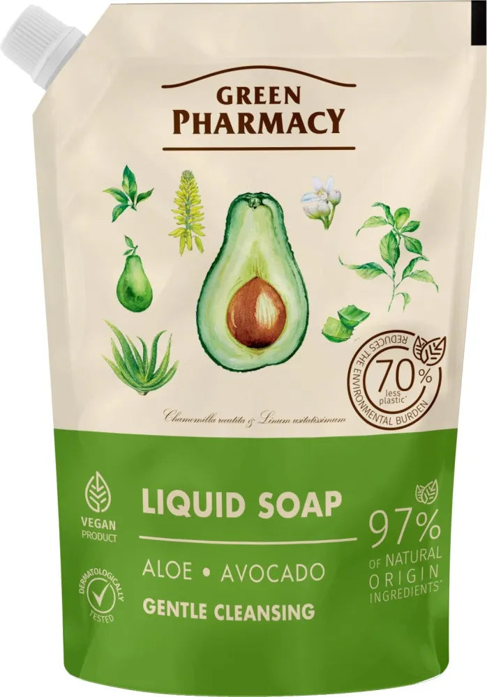 GREEN PHARMACY Liquid Soap Aloe + Avocado 460 ml - reserve - Higiena
