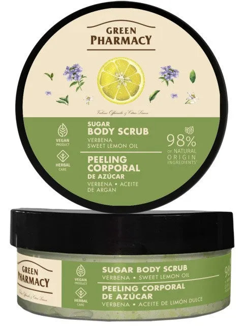 GREEN PHARMACY Multi Sugar-salt body peeling Verbena + Sweet oil 200 ml - Kosmetika