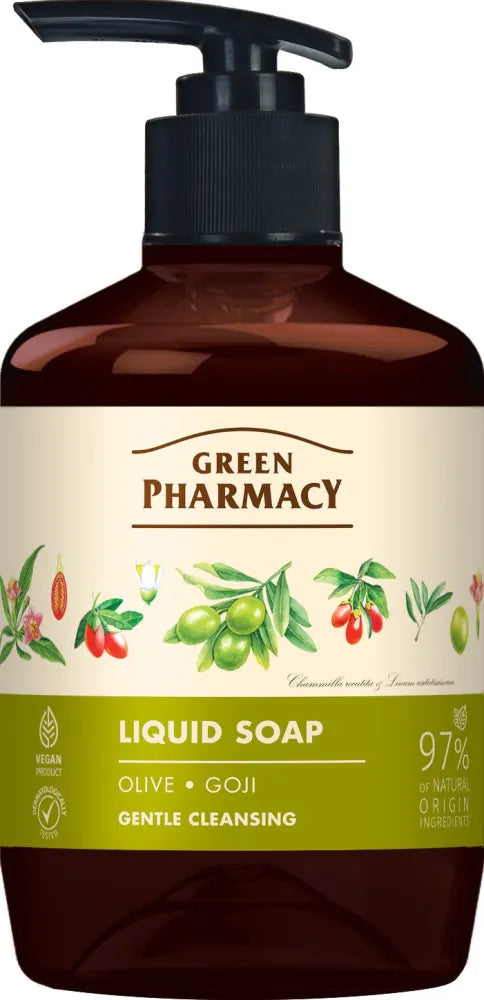 GREEN PHARMACY Olive + goji berry liquid soap 460 ml - Higiena