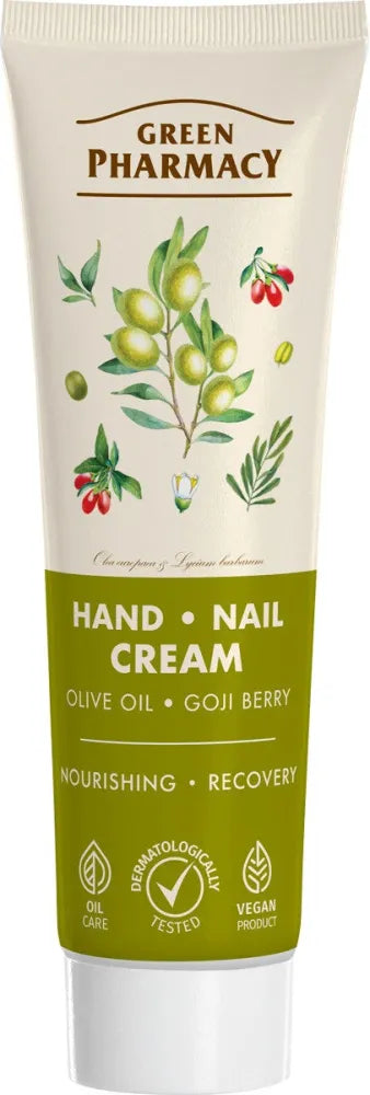 GREEN PHARMACY Olive Oil and Goji Berry Hand Nail Cream 100 ml - Kosmetika