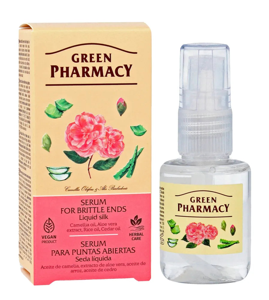Green Pharmacy Serum ploniems plaukų galiukams - skystas šilkas 30ml - Kosmetika