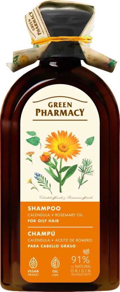 GREEN PHARMACY Shampoo for oily hair Calendula and Rosemary Oil 350 ml - Kosmetika