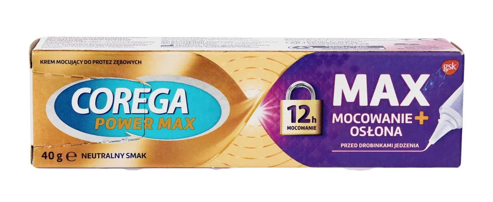 GSK Corega dantų protezų fiksavimo gelis - Maksimali apsauga 40g - Kosmetika