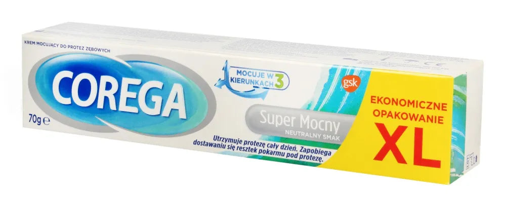 GSK Corega dantų protezų fiksavimo gelis - Super stiprūs neutralūs skonis 70g - Kosmetika