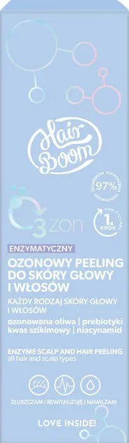 HairBoom O3ZON Enzymatic Scrub for scalp and hair 100 ml - Kosmetika