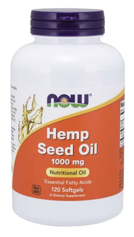 Hemp Seed Oil 1000mg - 120 softgels - NOW Foods - Papildai
