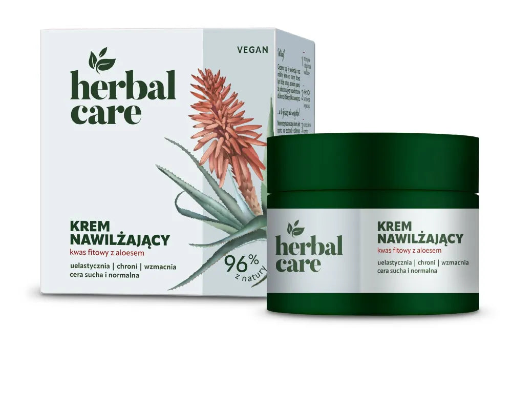 HERBAL CARE Vegan Moisturizing Cream with Phytic Acid and Aloe Vera for dry normal skin - day night 50 ml - Kosmetika