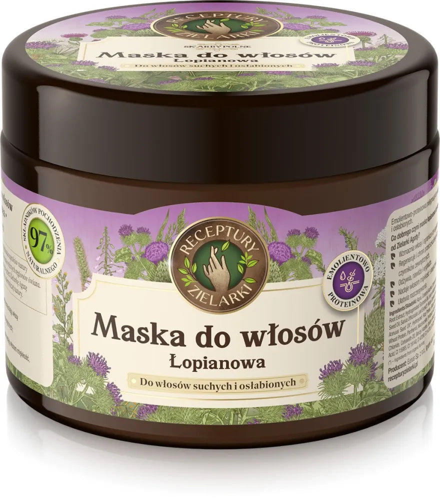 HERBAL FORMULAS Burdock kaukė sausiems ir silpniems plaukams 300ml - Kosmetika