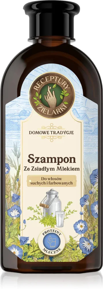 HERBAL RECIPES Home Traditions šampūnas su rūgštu pienu sausiems ir dažytiems plaukams 350ml - Kosmetika