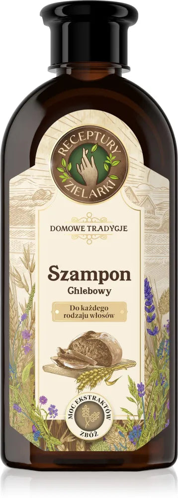 HERBAL RECIPES Namų tradicijos duonos šampūnas visų tipų plaukams 350ml - Kosmetika