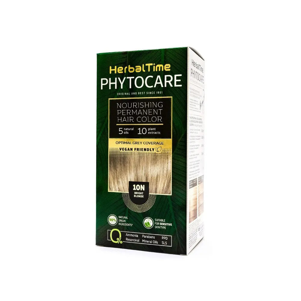 HERBAL TIME Phytocare Natūralus plaukų dažai 10N Šviesus šviesiaplaukis - Kosmetika