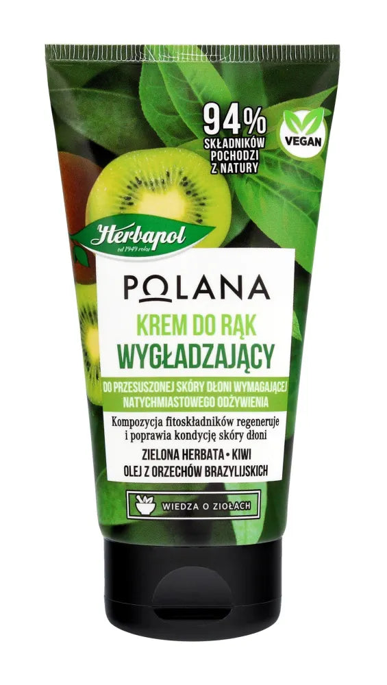 HERBAPOL Polana Smoothing Hand Cream - Žalioji arbata & Kiviai Brazilijos riešutų aliejus 50ml - Kosmetika