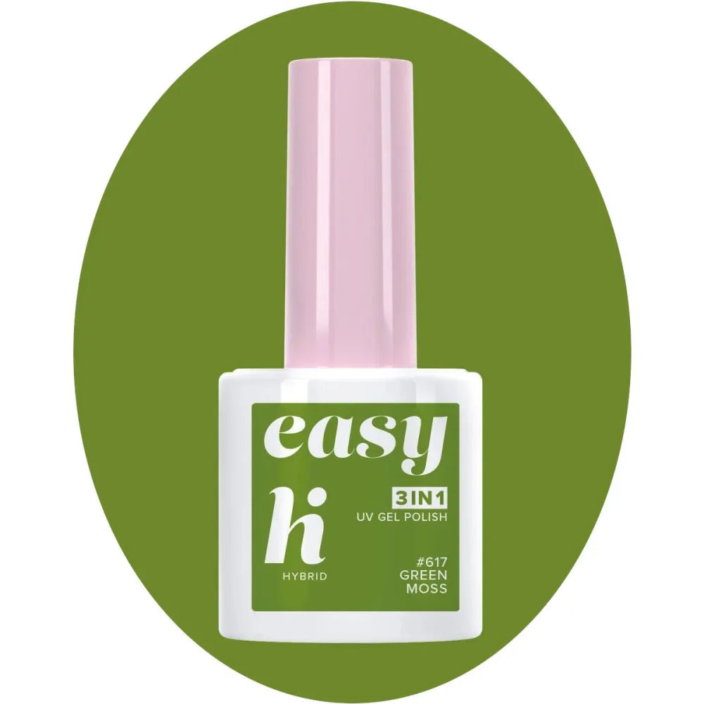 Hi Hybrid Easy 3-in-1 Varnish #617 Green Moss 5ml - Kosmetika