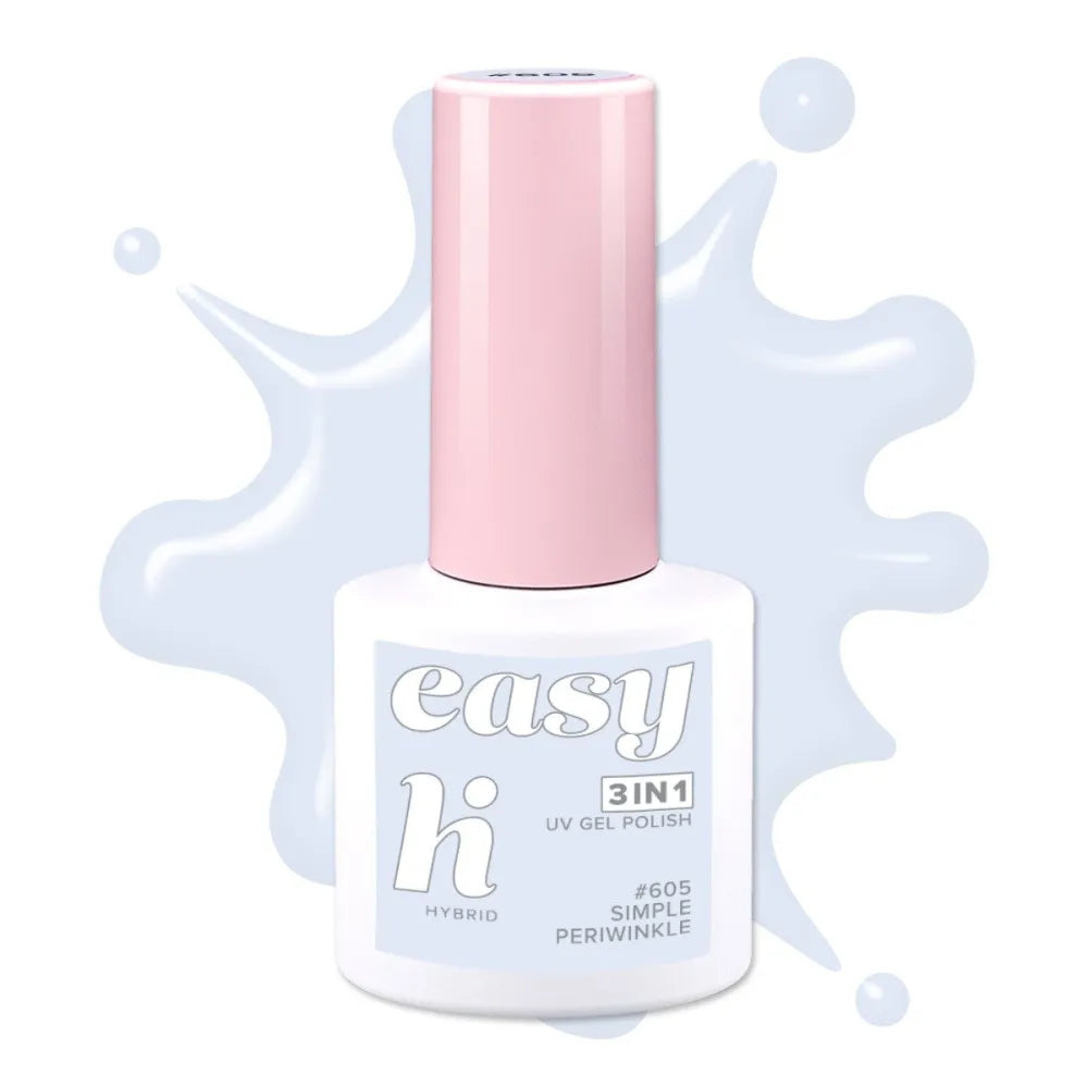 HI HYBRID Easy 3-in-1 Varnish No. 605 Simple Periwinkle 5 ml - Kosmetika