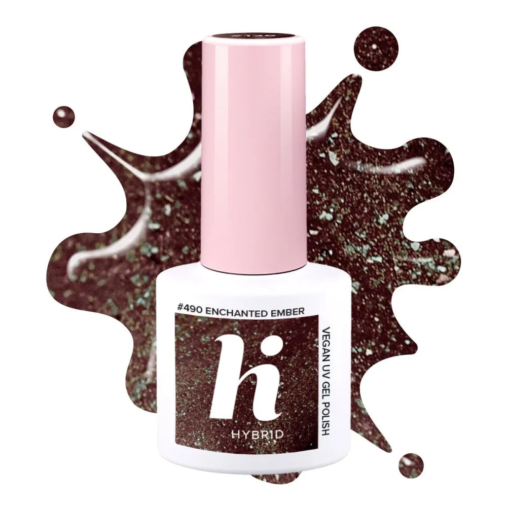 HI HYBRID Frosted Fairytale Nail Polish 490 Enchanted Ember 5 ml - Kosmetika