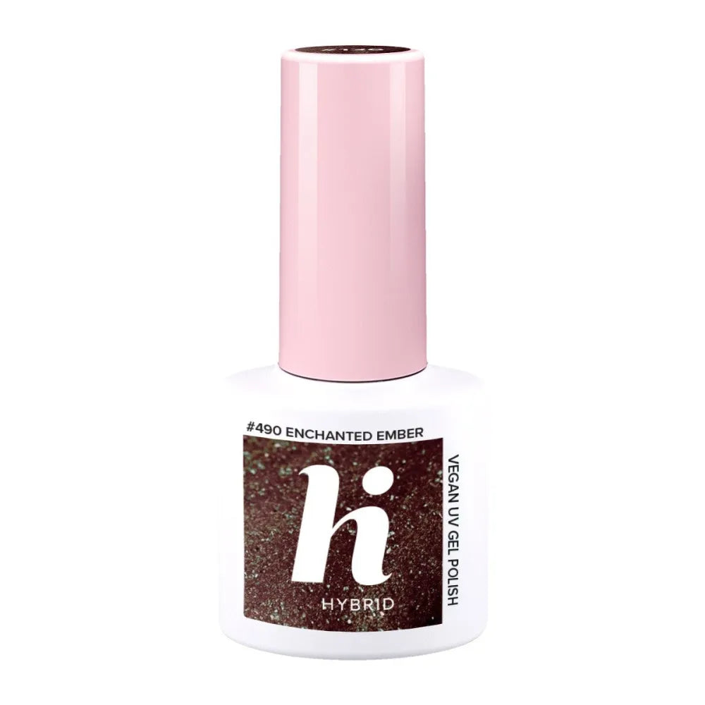 HI HYBRID Frosted Fairytale Nail Polish 490 Enchanted Ember 5 ml - Kosmetika