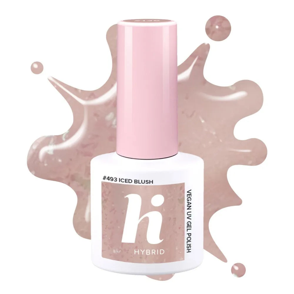 HI HYBRID Frosted Fairytale Nail Polish 493 Iced Blush 5 ml - Kosmetika