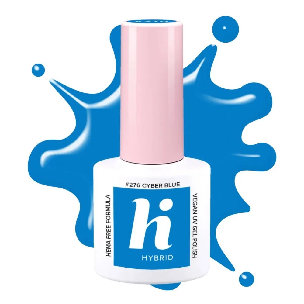 Hi Hybrid HEMA Free Lakštinis Neon #276 Kyber Mėlyna 5ml - Kosmetika