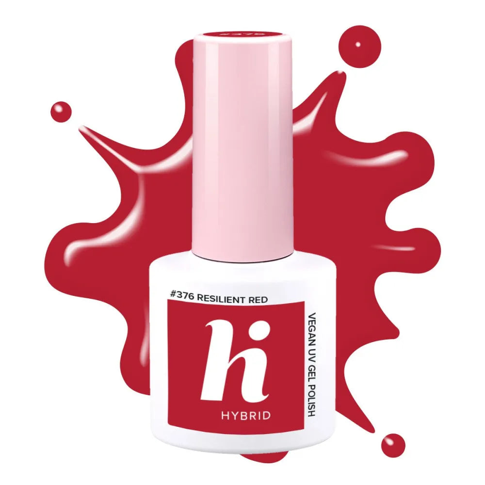 HI HYBRID Varnish 376 Resilient Red - Kosmetika