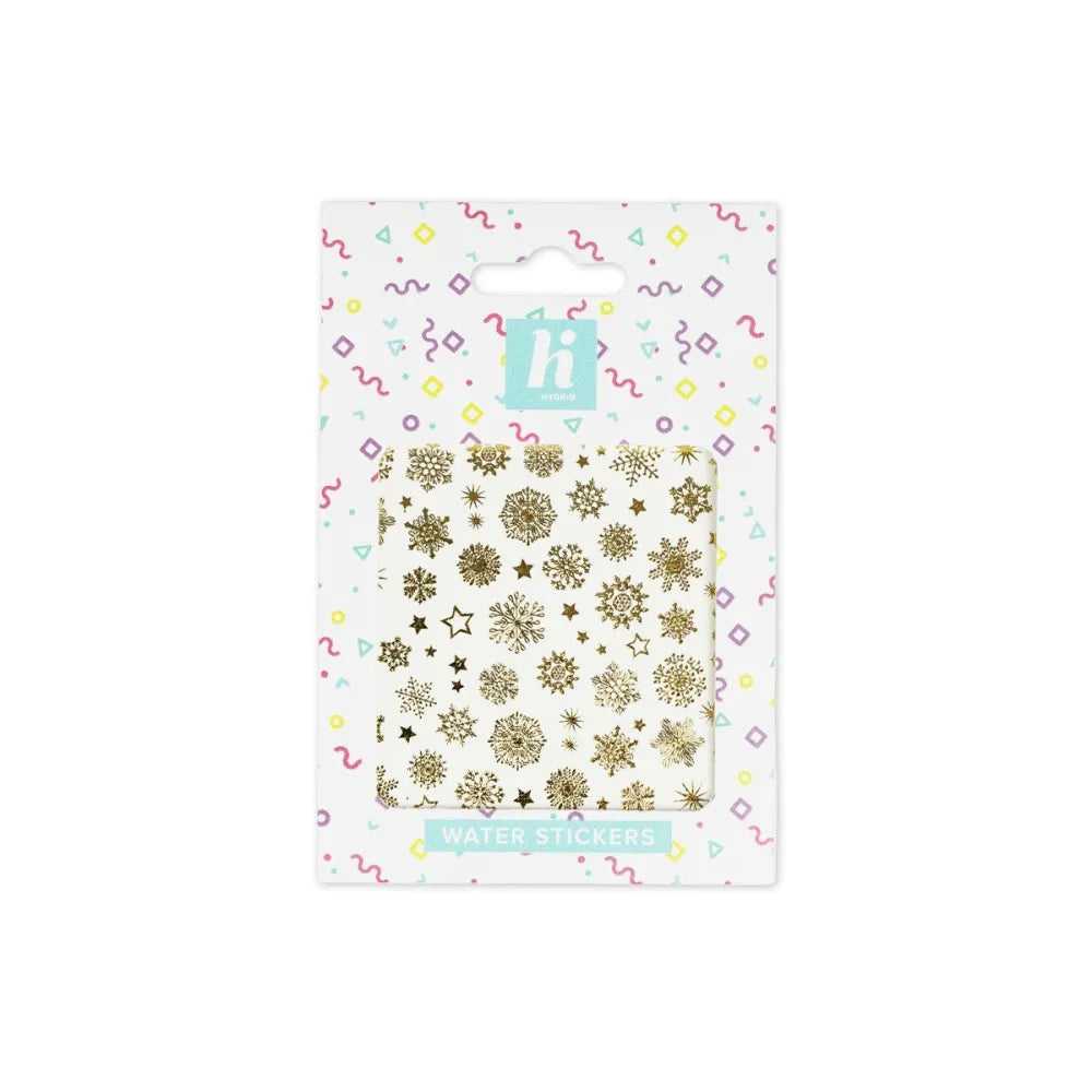 Hi Hybrid Water Stickers Xmas no 02 Gold Snowflakes 1vnt - Kosmetika