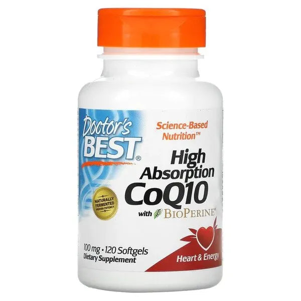 High Absorption CoQ10 with BioPerine 100mg - 120 softgels - Doctor’s Best - Papildai