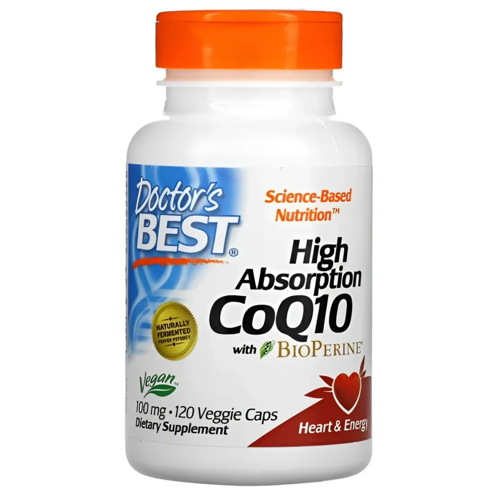 High Absorption CoQ10 with BioPerine 100mg - 120 vcaps - Doctor’s Best - Papildai