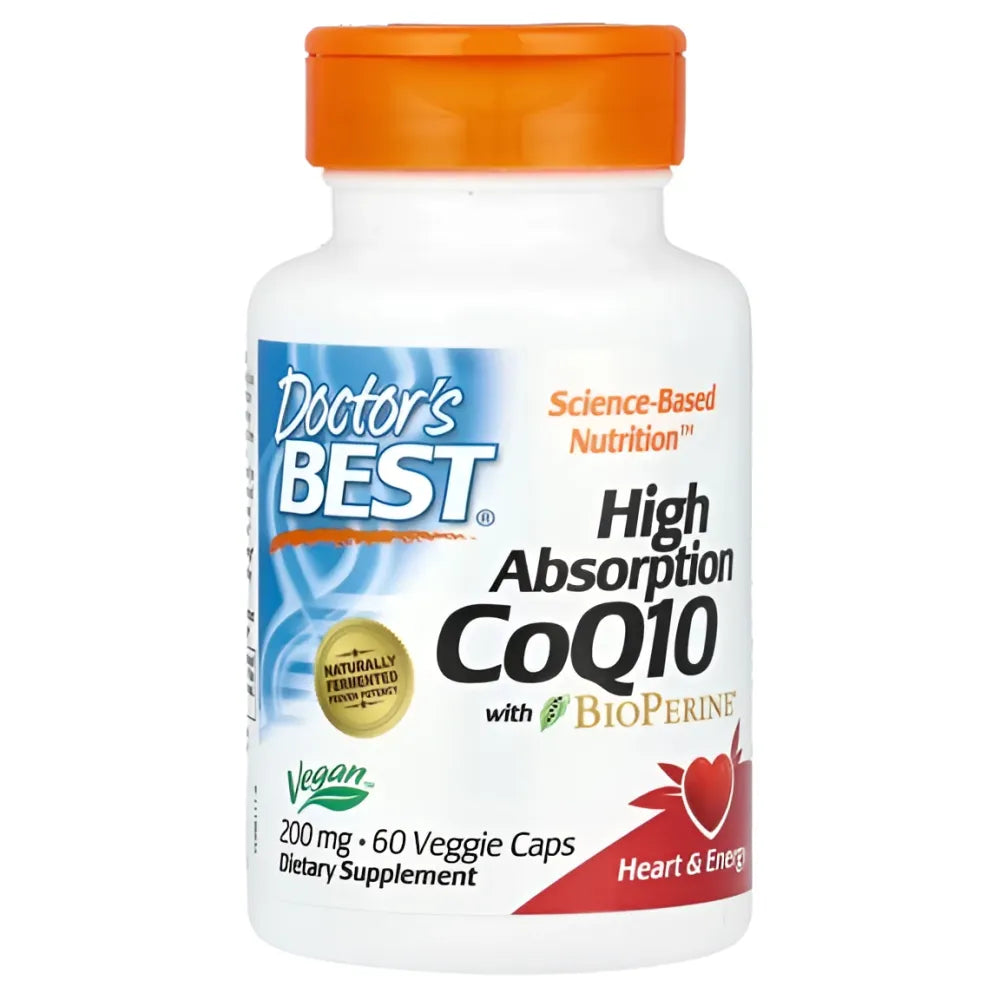 High Absorption CoQ10 with BioPerine 200mg - 60 vcaps - Doctor’s Best - Papildai