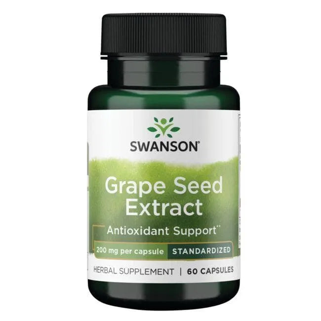 High Potency Grape Seed Extract - Standardized - 200 mg - N60 - Swanson - Papildai