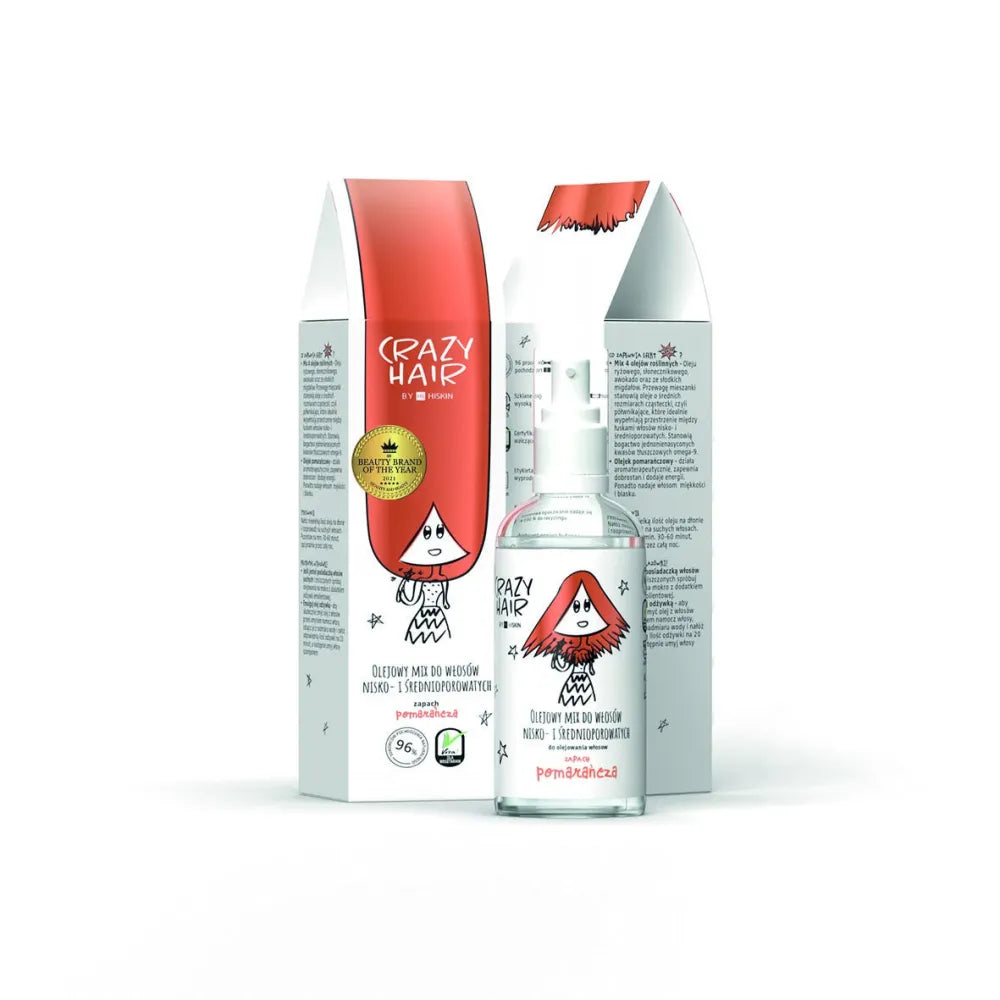 HISKIN Crazy Hair Oil Mix for low and medium-pored - Orange 100 ml. - Kosmetika