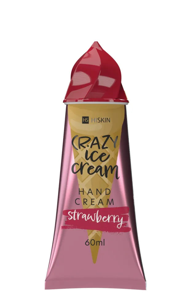 HISKIN Crazy Ice Cream Hand - Braškių 60ml - Kosmetika
