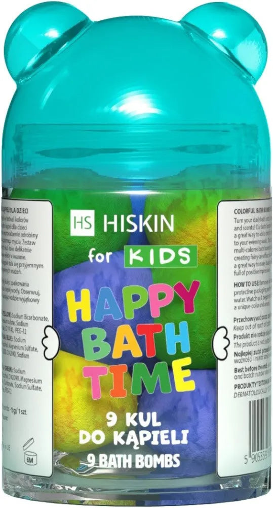 HISKIN for Kids Happy Bath Time Balls - Teddy Bear 9 pieces - Kosmetika