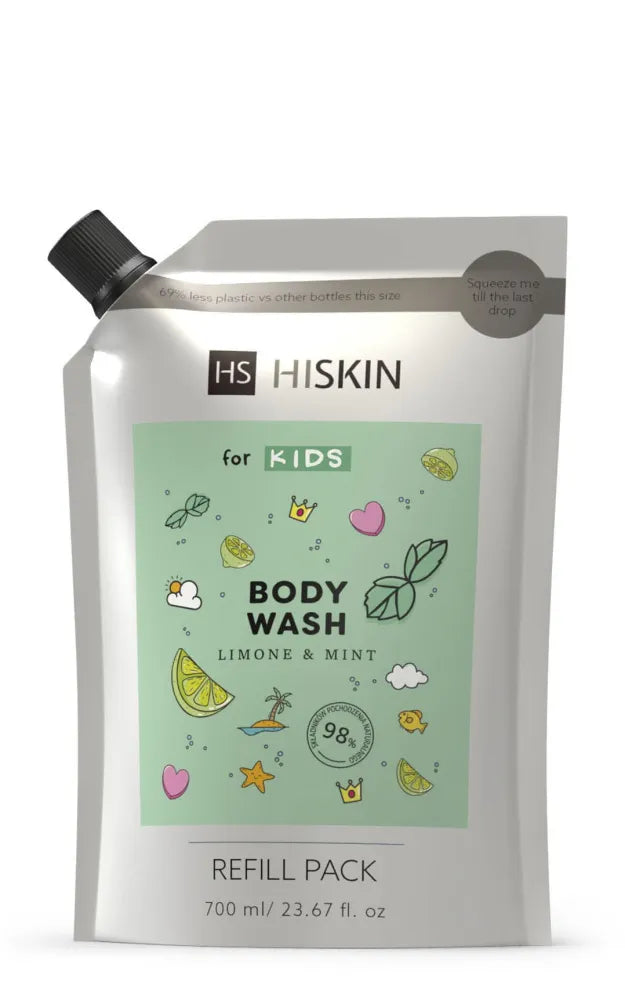 HISKIN for Kids kūno prausiklis gelis citrina ir mėta 700 ml - papildymas - Kosmetika