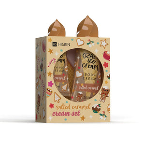 HISKIN Gift Set Hand Cream + Caramel Body Lotion - Kosmetika