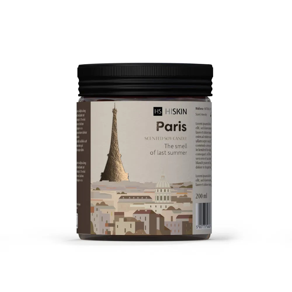 HISKIN Home Paris Soy Candle 200 ml. - Medicinos ir slaugos prekės