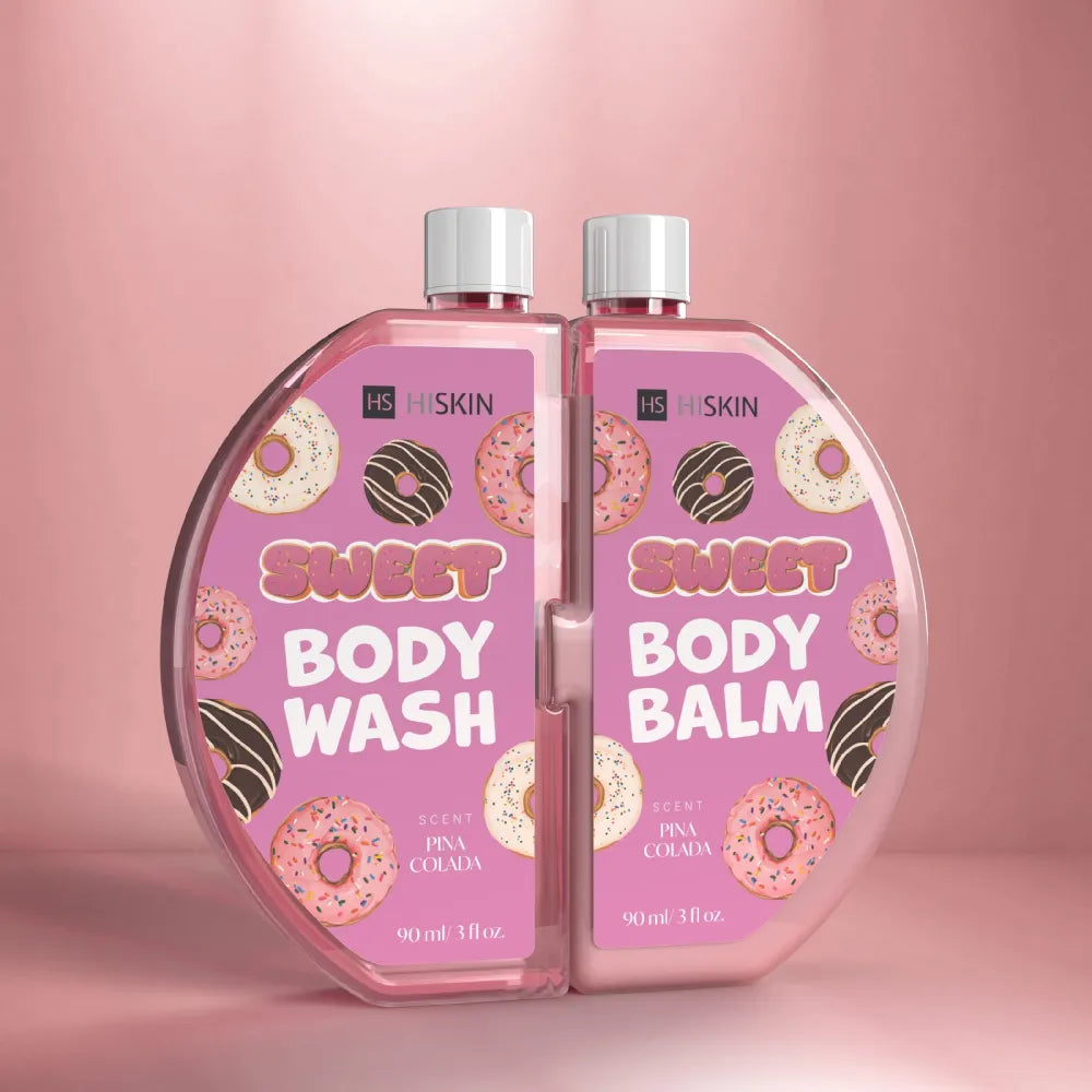 HISKIN Puzzle Body Pina Colada Wash Gel + Lotion 2 x 90 ml - Kosmetika
