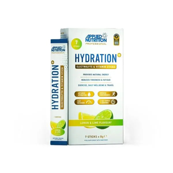 Hydration + Electrolyte & Vitamin Powder Stick Packs Lemon Lime - 7 x 8g - Applied Nutrition - Sporto papildai