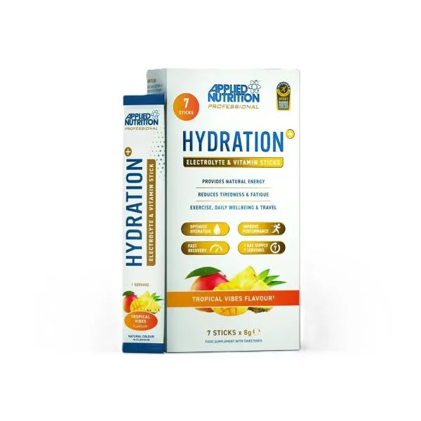 Hydration + Electrolyte & Vitamin Powder Stick Packs Tropical Vibes - 7 x 8g - Applied Nutrition - Sporto papildai