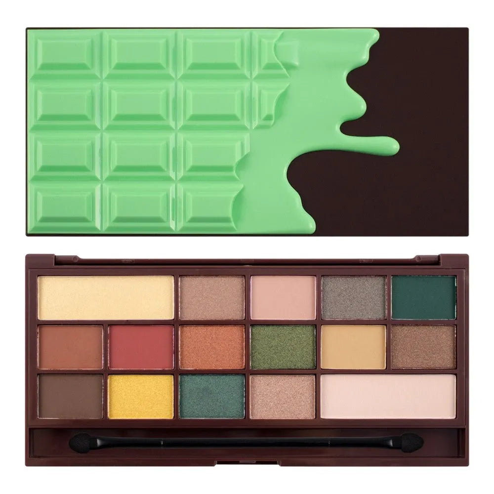 I Heart Makeup Palette Eyeshadow Set Chocolate Mint 22g (16 spalvų) - Kosmetika