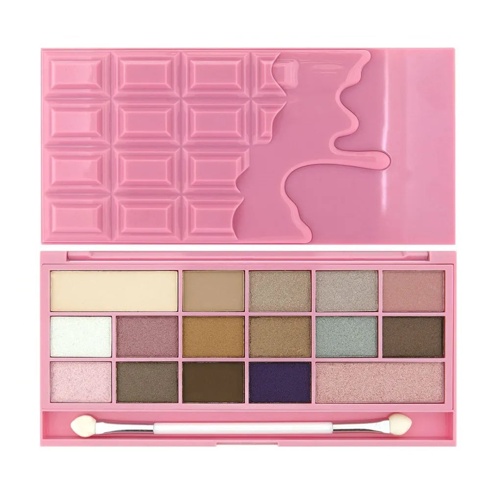 I Heart Makeup Palette Eyeshadow Set Chocolate Pink Fizz 22g (16 spalvų) - Kosmetika