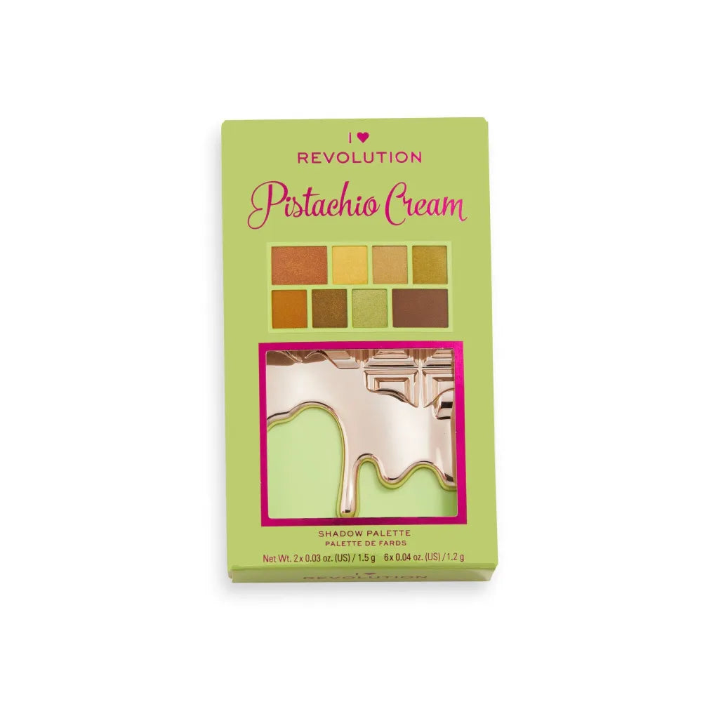I Heart Revolution Chocolate Mini Eyeshadow Palette (8) Pistachio Cream 2.7g - Kosmetika