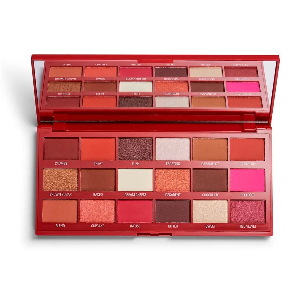 I Heart Revolution Eyeshadow Palette Raudonos Aksominės Šokolado Paletė - Kosmetika