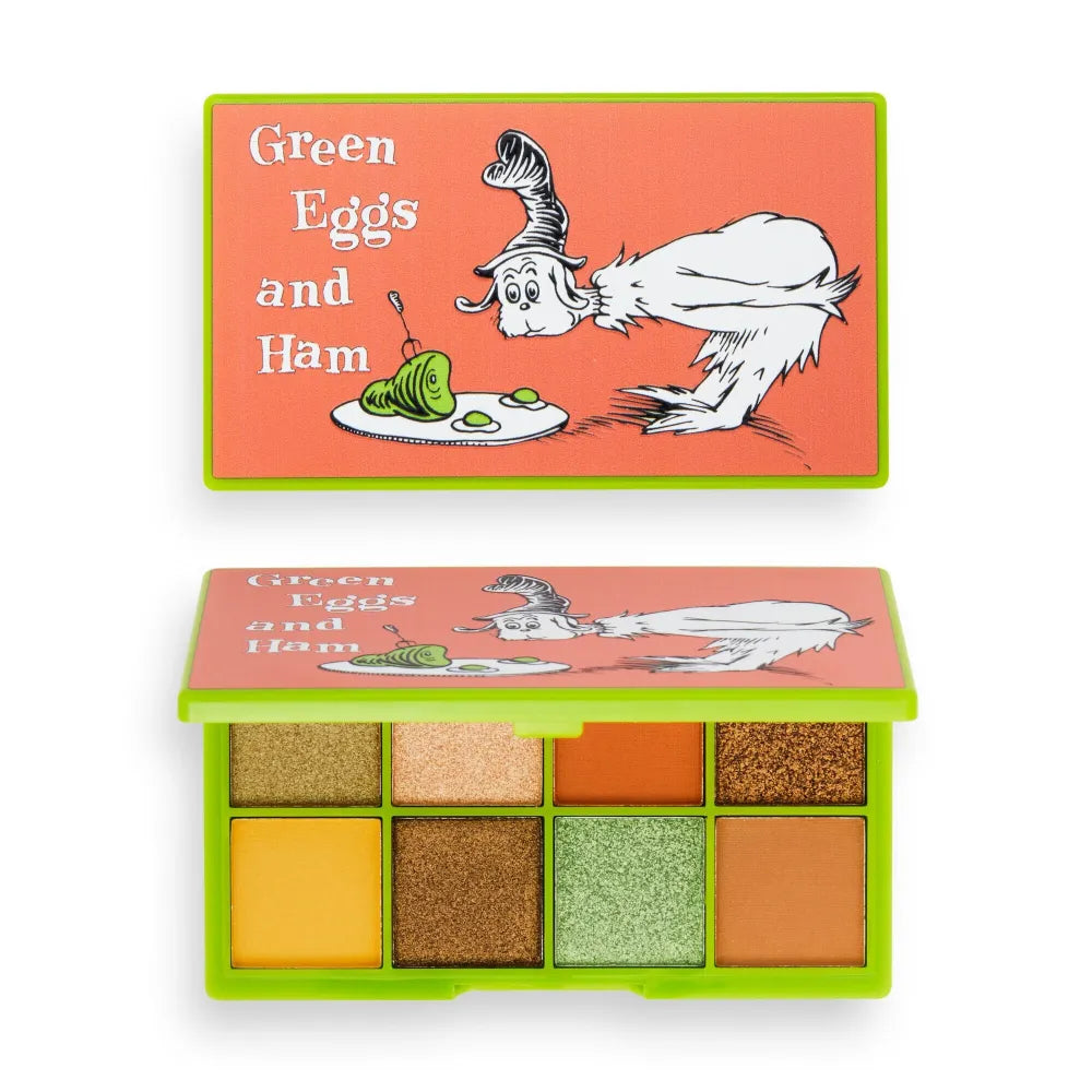 I Heart Revolution x Dr.Seuss Eyeshadow Palette (8) Žalios kiaušiniai ir šoninė 1 vnt. - Kosmetika