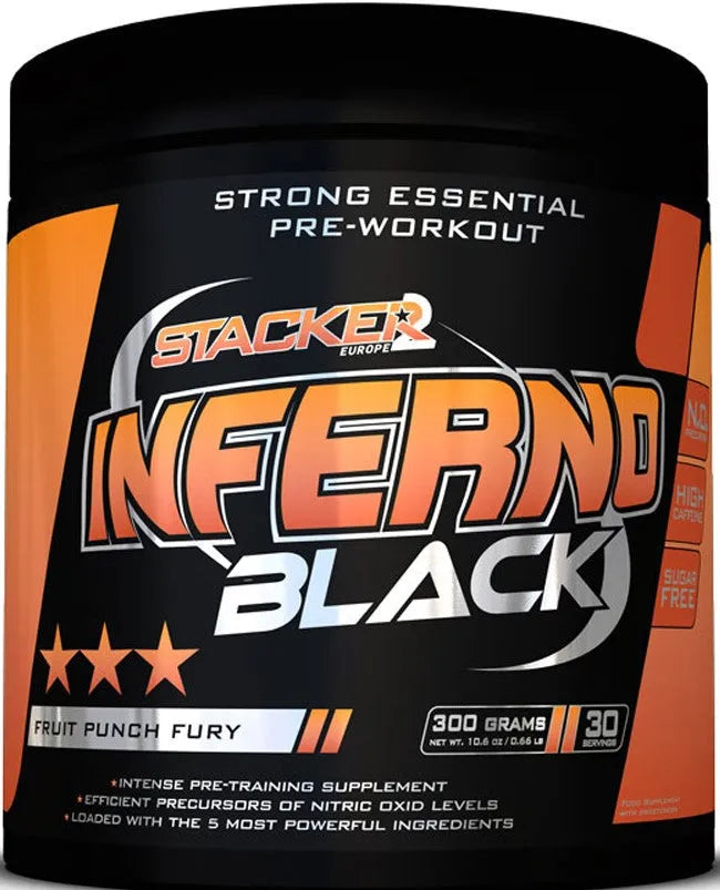 Inferno Black Fruit Punch Fury - 300g - Stacker2 Europe - Sporto papildai