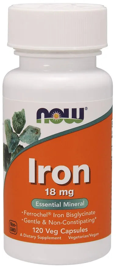 Iron 18mg - 120 vcaps - NOW Foods - Papildai