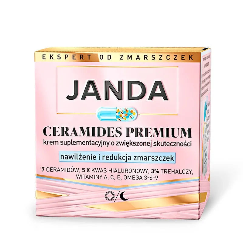 JANDA Ceramides Premium Papildomas kremas su padidintu veiksmingumu Drėkina ir mažina raukšles 50 ml - Kosmetika