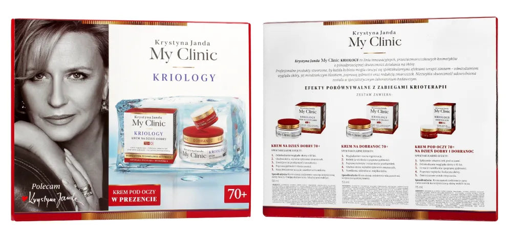JANDA My Clinic Kriology 70+ dovanų rinkinys (dieninis kremas 50ml + naktinis + paakių 15ml) - Kosmetika