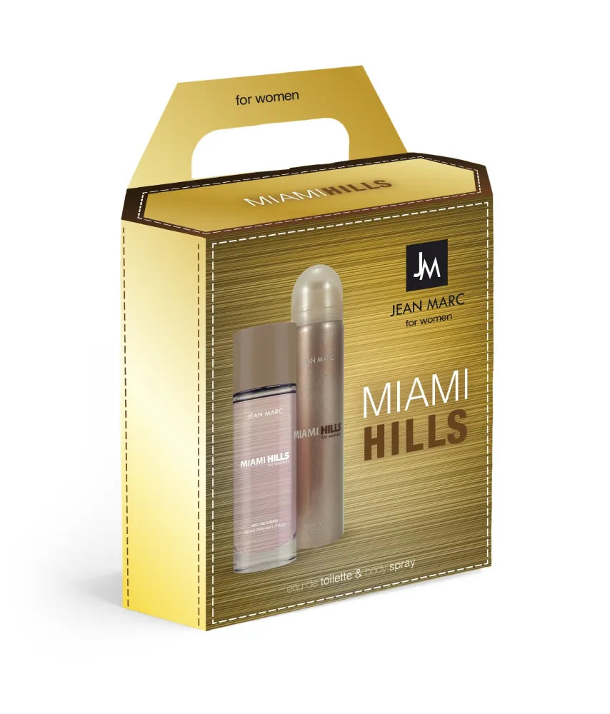 JEAN MARC Miami Hills Moteriškas dovanų rinkinys - tualetinis vanduo 50 ml + dezodorantas 75 - Kosmetika